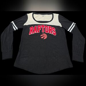 Toronto Raptors Long Sleeve Shirt 🏀 NBA 5th & Ocean Black Red Women’s M